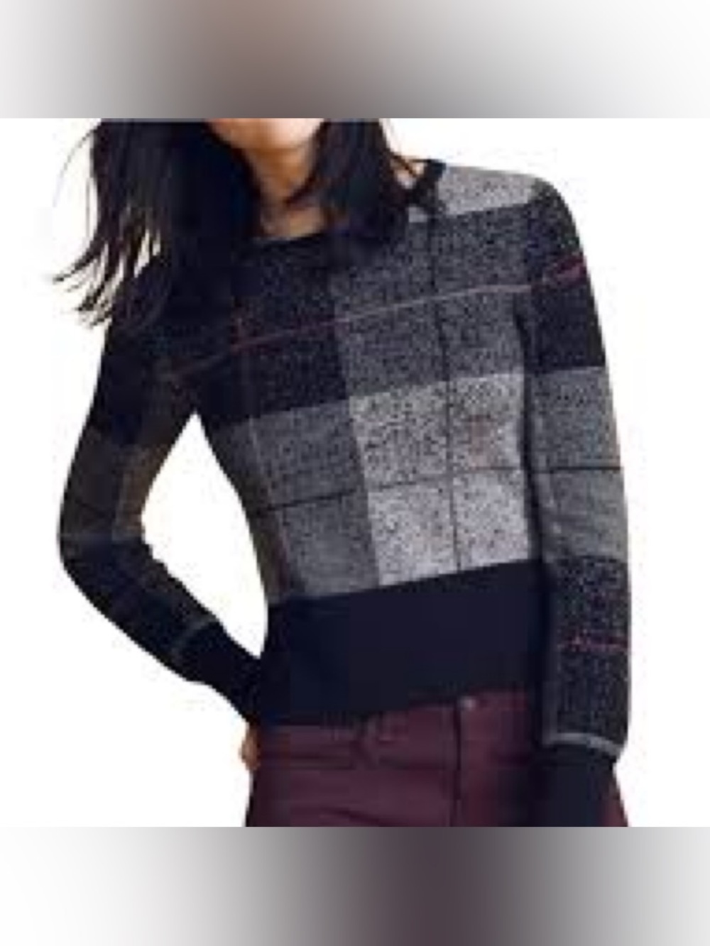 Rag & Bone Wool Plaid Sweater